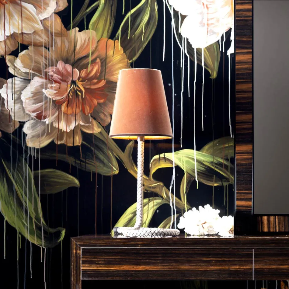 Tkanina a stolní lampa Grilli Snake vyrobená v Itálii Viadurini