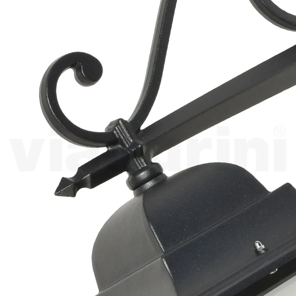 Skleněná lampa s tlakově litou hliníkovou konstrukcí Made in Italy - Scintilla Viadurini