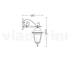 Skleněná lampa s tlakově litou hliníkovou konstrukcí Made in Italy - Scintilla Viadurini