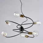 Skleněná a kovová lampa vyrobená v Itálii pro noblesní prostory – Venere Viadurini