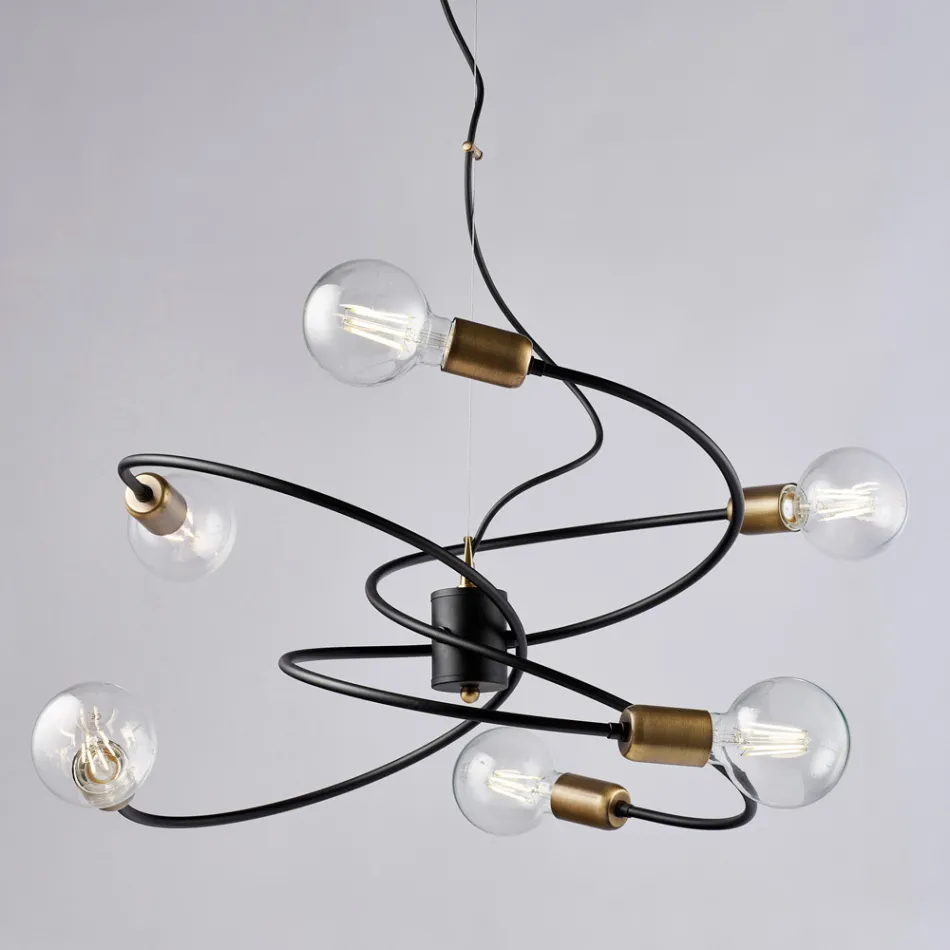 Skleněná a kovová lampa vyrobená v Itálii pro noblesní prostory – Venere Viadurini