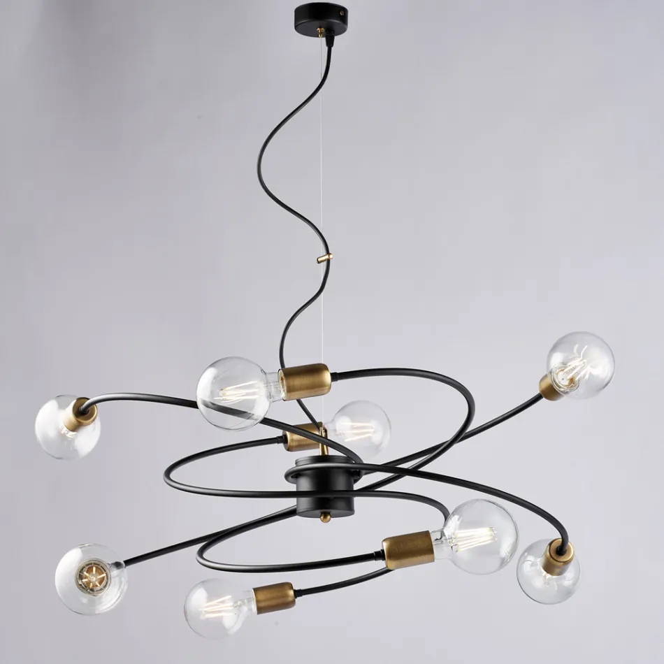 Skleněná a kovová lampa vyrobená v Itálii pro noblesní prostory – Venere Viadurini