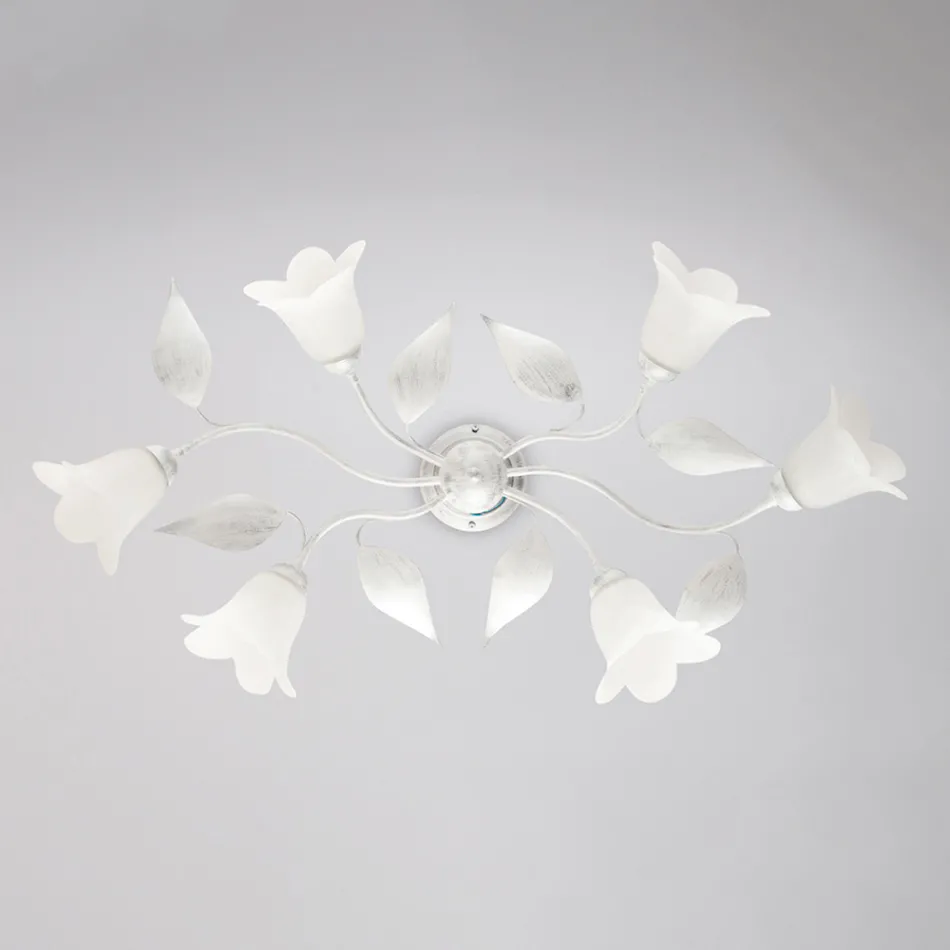 Vyrobeno v Itálii, skleněná a kovová lampa pro stylový nábytek – Sirio Viadurini