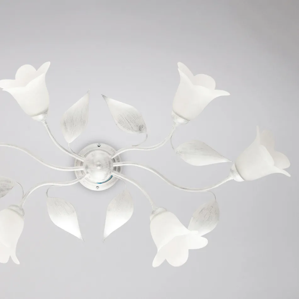 Vyrobeno v Itálii, skleněná a kovová lampa pro stylový nábytek – Sirio Viadurini