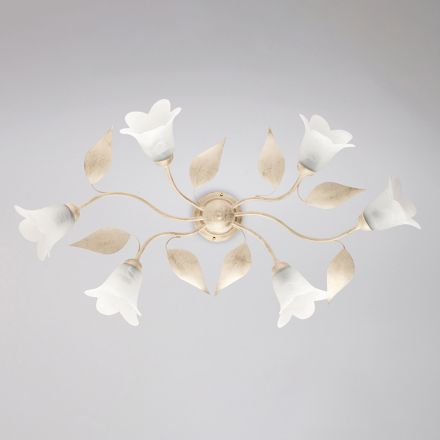 Vyrobeno v Itálii, skleněná a kovová lampa pro stylový nábytek – Sirio Viadurini