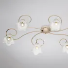 Vyrobeno v Itálii, skleněná a kovová lampa pro rafinované interiéry – Cometa Viadurini