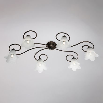 Vyrobeno v Itálii, skleněná a kovová lampa pro rafinované interiéry – Cometa Viadurini