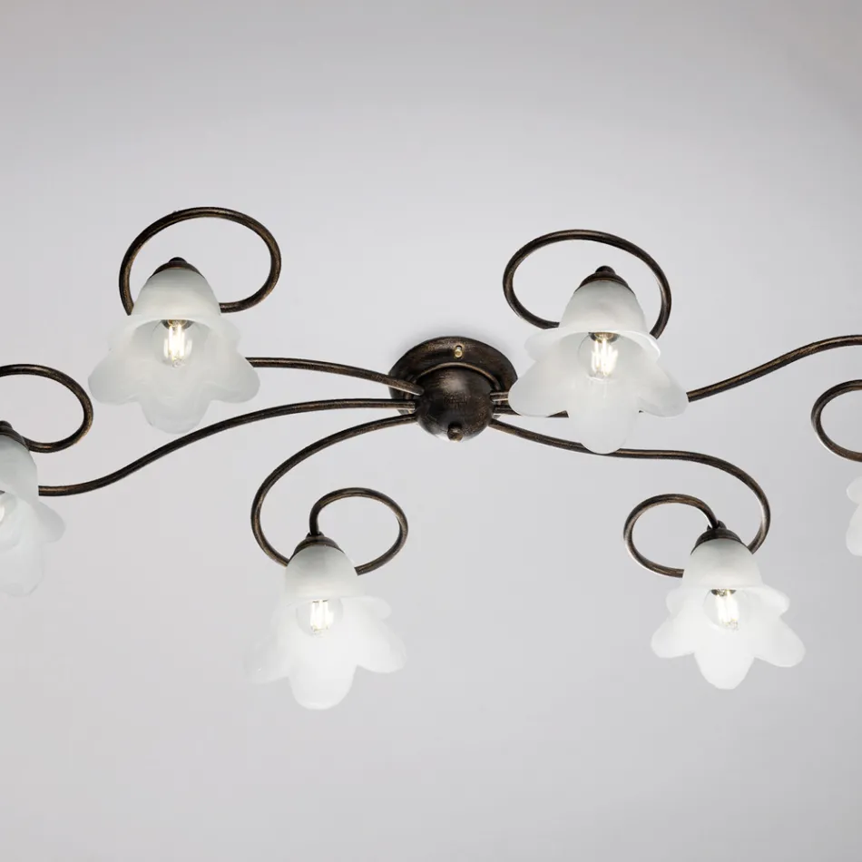 Vyrobeno v Itálii, skleněná a kovová lampa pro rafinované interiéry – Cometa Viadurini