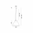 Průmyslová lampa železa závěsném Loft Media Il Fanale Viadurini