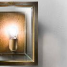 Průmyslová lampa z mosazi a skleněnou deskou Světlo Viadurini
