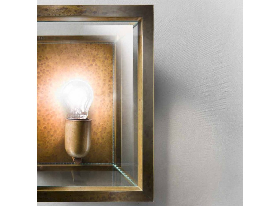 Průmyslová lampa z mosazi a skleněnou deskou Světlo Viadurini