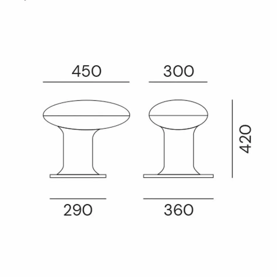 Led zahradní lampa v šedé nebo hnědé litinové designě - Bitta od Il Fanale Viadurini