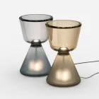 Stolní lampa z foukaného muránského skla LED vyrobená v Itálii - Isola Viadurini