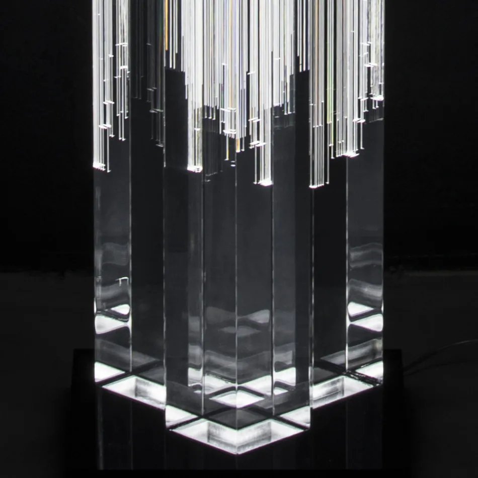 Led Crystal Stojací lampa Satin Akryl Design Triptych - Crystol Viadurini
