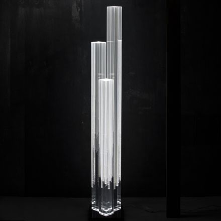 Led Crystal Stojací lampa Satin Akryl Design Triptych - Crystol Viadurini