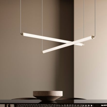 Moderní LED lampa z žebrovaného skla s exkluzivním designem vyrobená v Itálii - Lys Viadurini