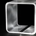 LED Lamp Luminous Transparentní akrylový konferenční stolek Laserový dekor - Robiola Viadurini
