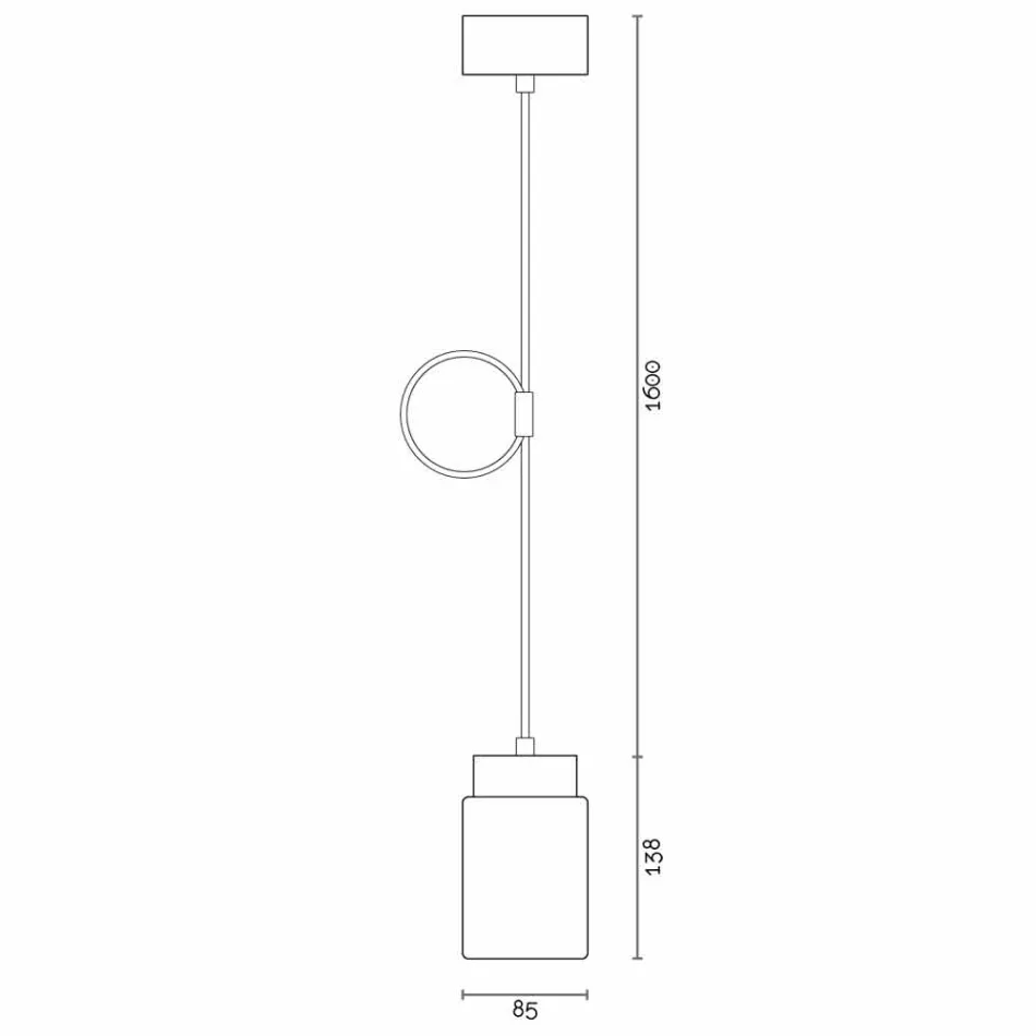 Moderní závěsná lampa v bílé keramice vyrobené v Itálii v Itálii Viadurini