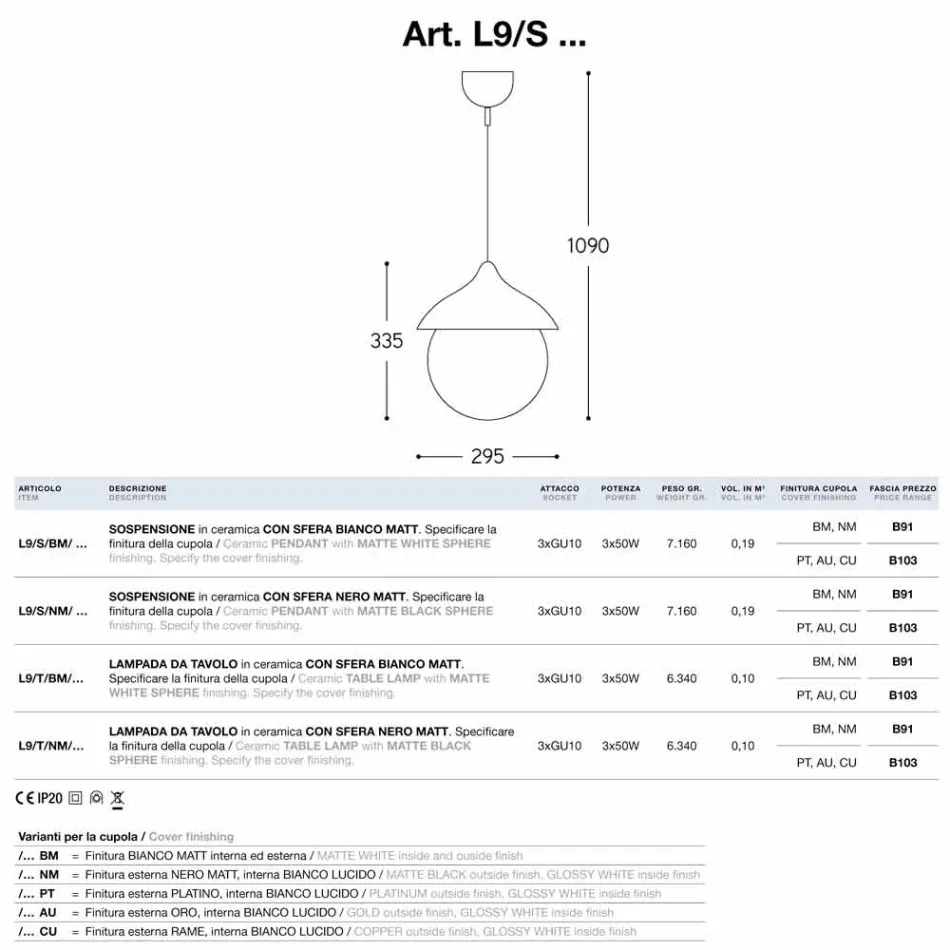 Moderní lampa keramická odpružení Lustri 9 Viadurini