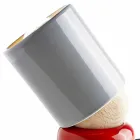 Moderní stolní lampa z keramického a bukového dřeva vyrobená v Itálii Viadurini