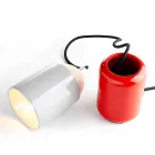 Moderní stolní lampa z keramického a bukového dřeva vyrobená v Itálii Viadurini