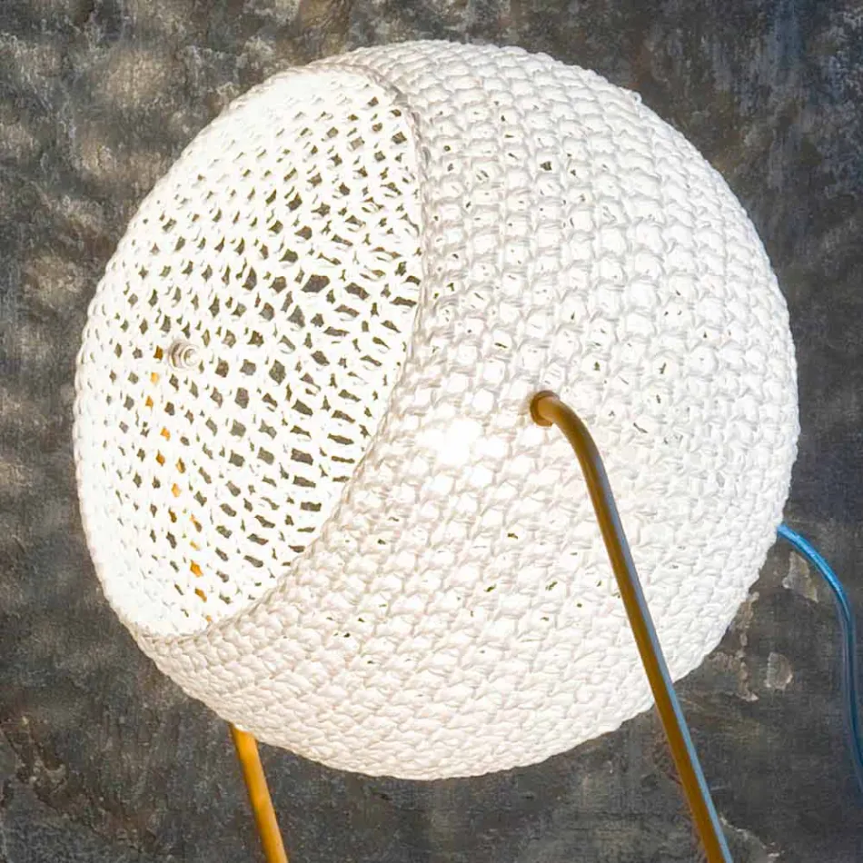 Moderní stolní lampa In-es.artdesign Ručně vyrobená bavlněná textura T1 Viadurini
