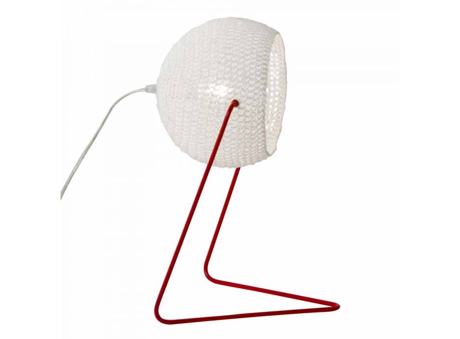 Moderní stolní lampa In-es.artdesign Ručně vyrobená bavlněná textura T1 Viadurini