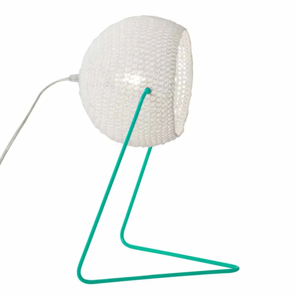 Moderní stolní lampa In-es.artdesign Ručně vyrobená bavlněná textura T1 Viadurini