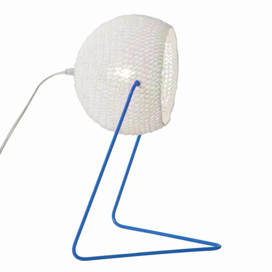 Moderní stolní lampa In-es.artdesign Ručně vyrobená bavlněná textura T1 Viadurini