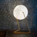 Moderní stolní lampa In-es.artdesign Ručně vyrobená bavlněná textura T1