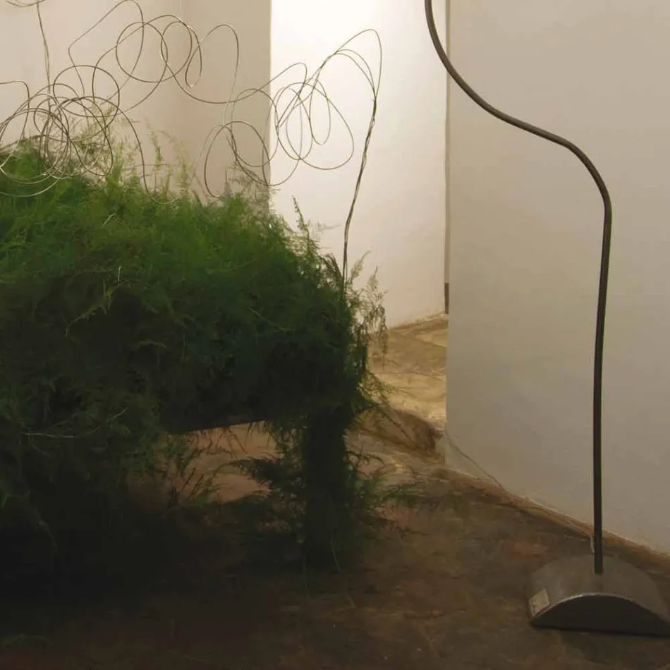 Moderní bílá stojací lampa nebulit In-es. Design Luna H210cm Viadurini