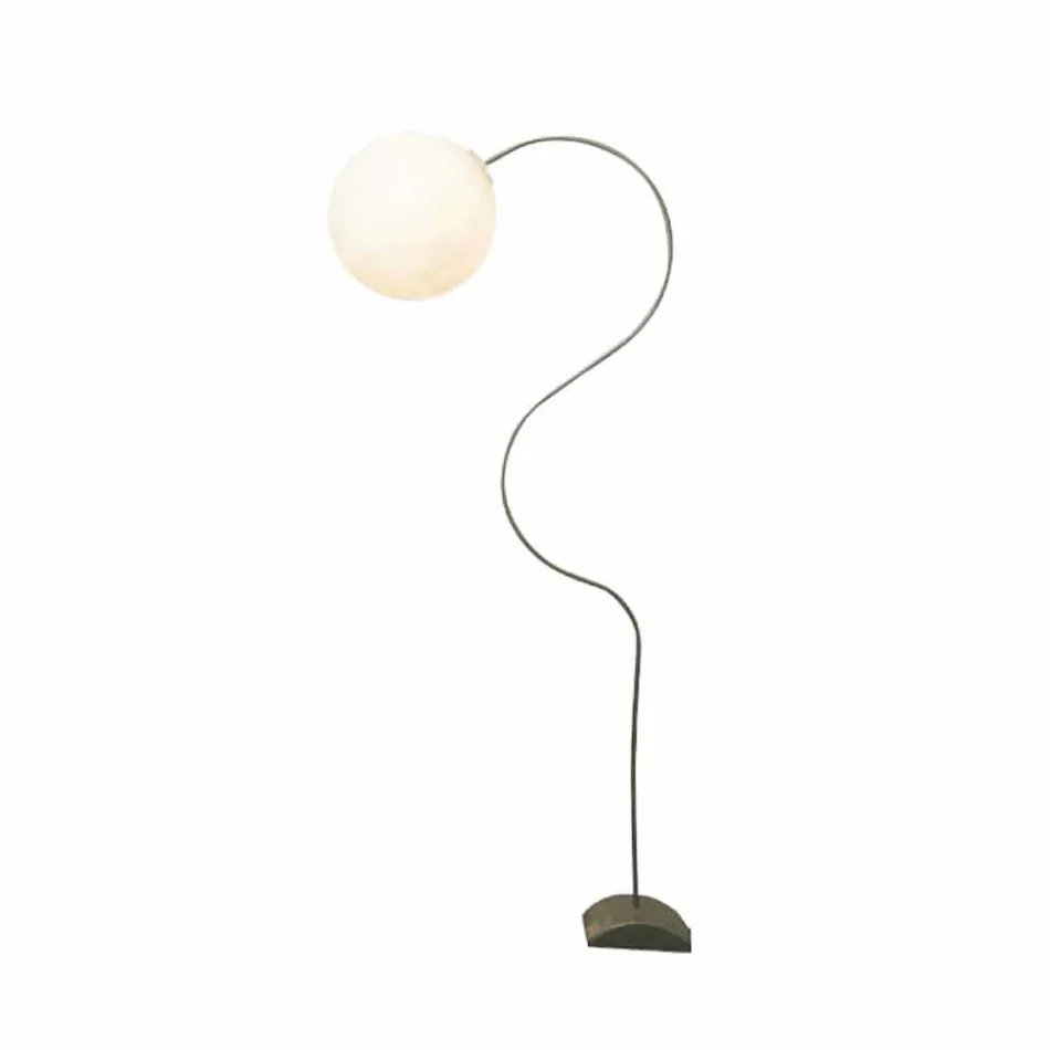 Moderní bílá stojací lampa nebulit In-es. Design Luna H210cm Viadurini