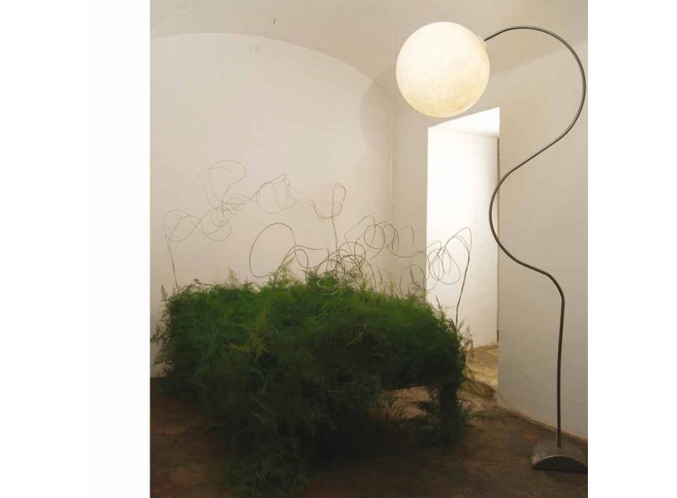 Moderní bílá stojací lampa nebulit In-es. Design Luna H210cm Viadurini