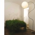 Moderní bílá stojací lampa nebulit In-es. Design Luna H210cm