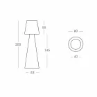 Moderní venkovní lampa Slide Pivot bright white vyrobená v Itálii Viadurini