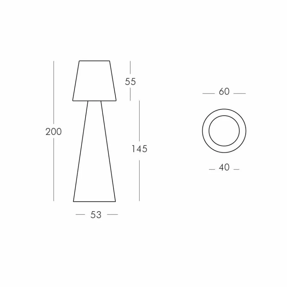 Moderní venkovní lampa Slide Pivot bright white vyrobená v Itálii Viadurini