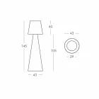 Moderní venkovní lampa Slide Pivot bright white vyrobená v Itálii Viadurini