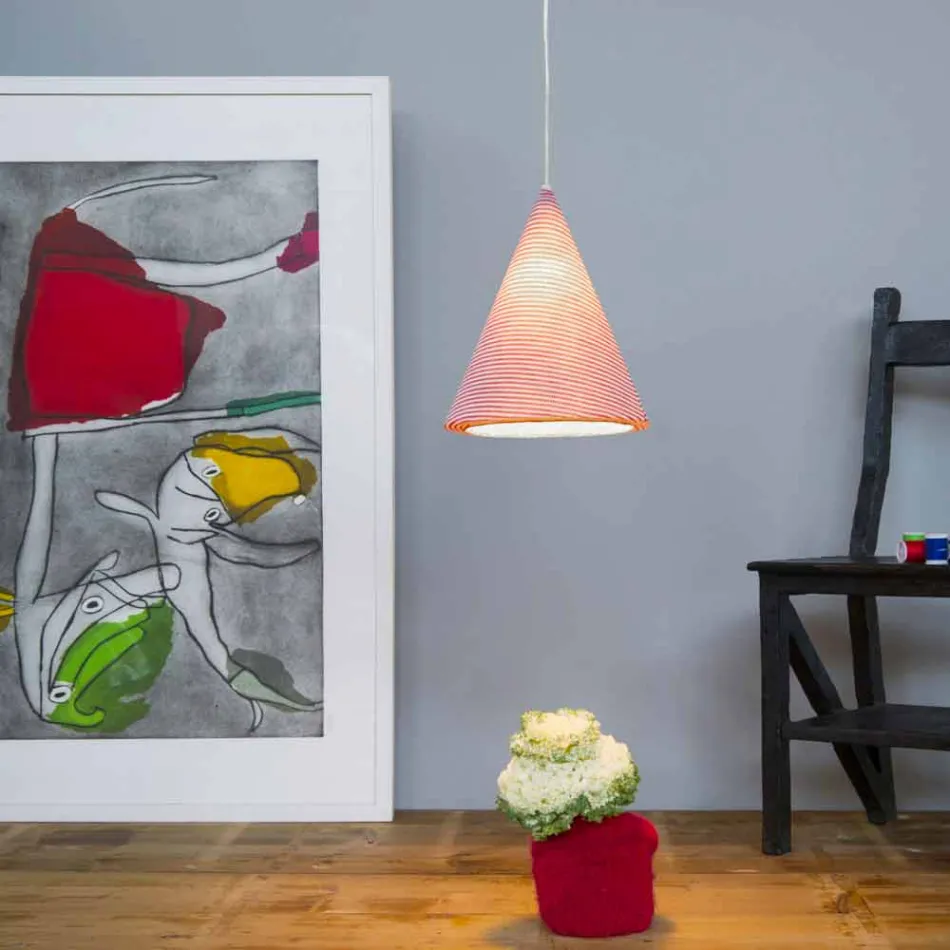 Moderní závěsná žárovka In-es.artdesign Jazz Stripe v barevné vlně Viadurini