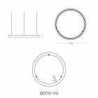 Moderní kulatá závěsná lampa z polyethylenu vyrobená v Itálii - Slide Giotto Viadurini