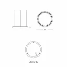 Moderní kulatá závěsná lampa z polyethylenu vyrobená v Itálii - Slide Giotto Viadurini