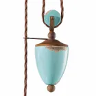 country a dolů lampa v kovovém a keramické řemesel Evelyn Viadurini