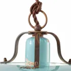 country a dolů lampa v kovovém a keramické řemesel Evelyn Viadurini