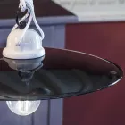 Závěsné svítidlo z bílé keramiky a černého kovu - výkon Viadurini