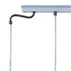 Vintage 3-světelná závěsná lampa ze železa, skla a keramiky - Ferrara Viadurini