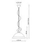 Keramické a železné řemeslnické a průmyslové závěsné svítidlo - průmyslové Viadurini