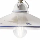 Závěsná lampa z ručně malované keramiky a železa 3 velikosti - Asti Viadurini