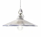 Závěsná lampa z ručně malované keramiky a železa 3 velikosti - Asti Viadurini