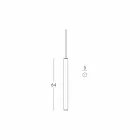 Suspenzní lampa metakrylát Slide Flux Závěsný tenký vyrobený v Itálii Viadurini