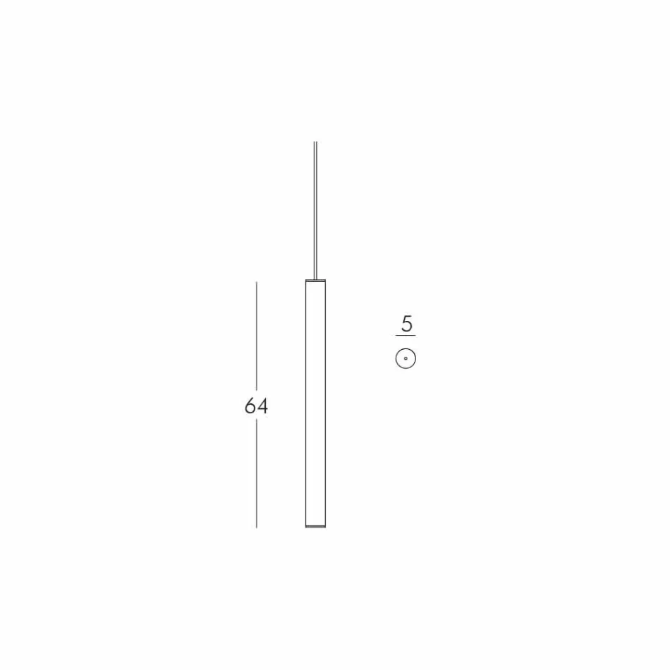 Suspenzní lampa metakrylát Slide Flux Závěsný tenký vyrobený v Itálii Viadurini