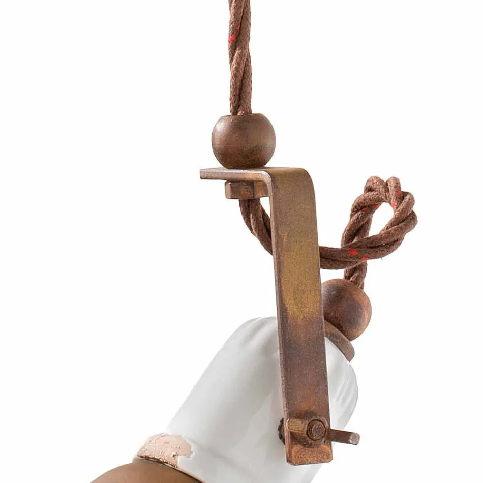 Nastavitelné závěsné svítidlo keramiky a metalo Alayna Ferroluce Viadurini